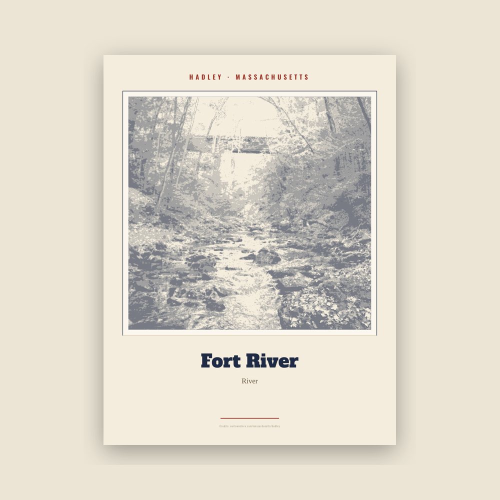 Hadley Fort River Landmark Print