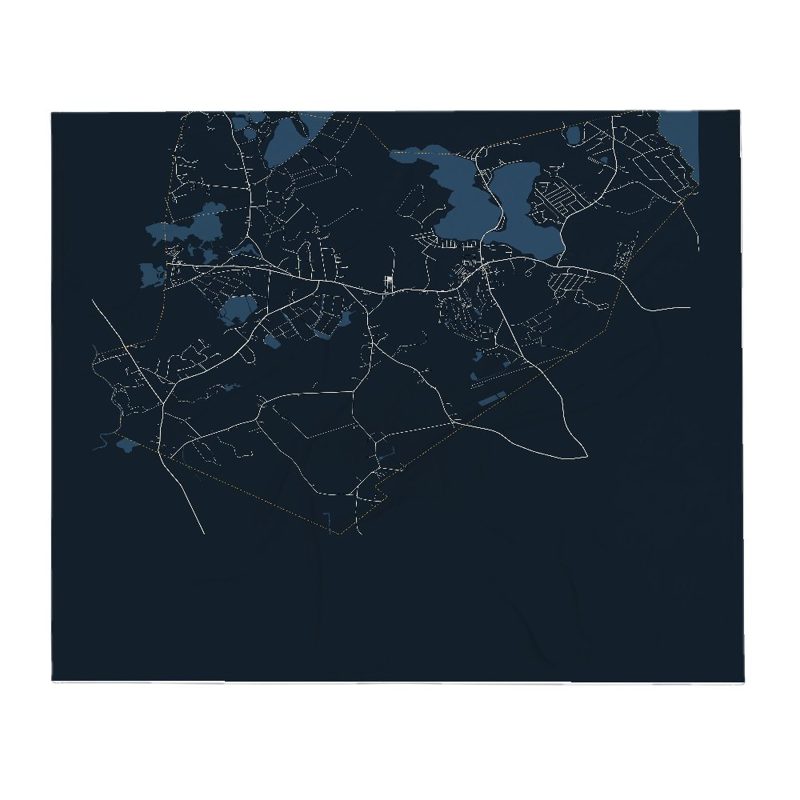 Halifax Street Map Throw Blanket