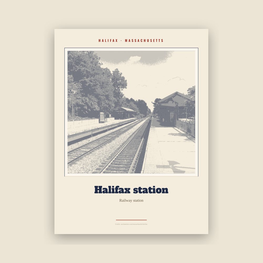 Halifax Halifax station Landmark Print