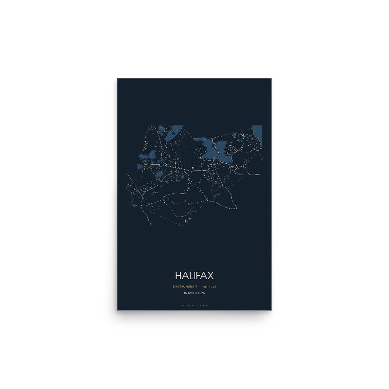 Halifax Street Map Poster · Midnight