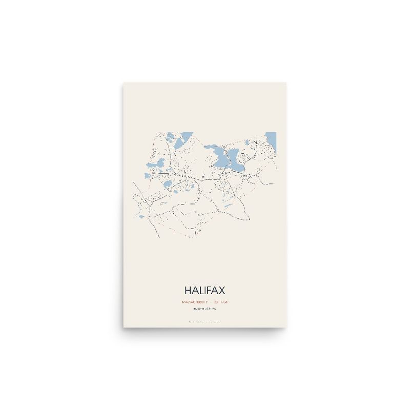Halifax Street Map Poster · Linen