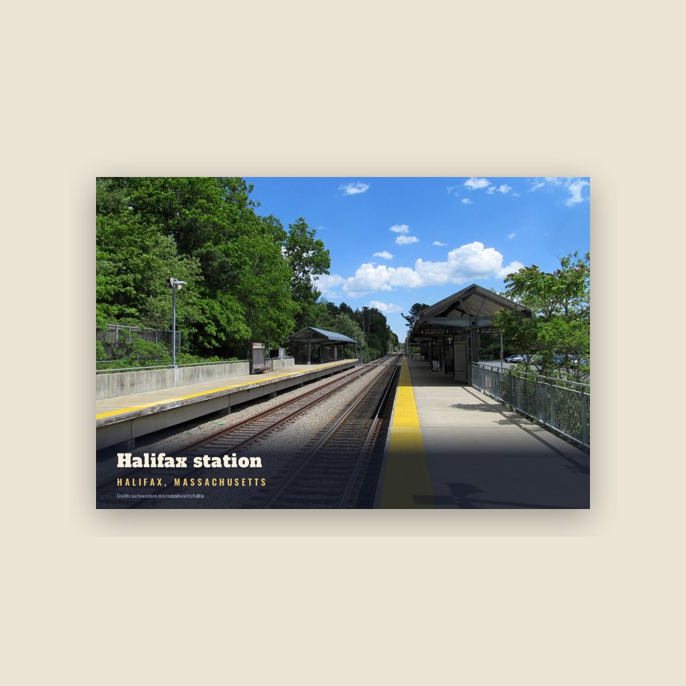 Halifax Halifax station Postcard