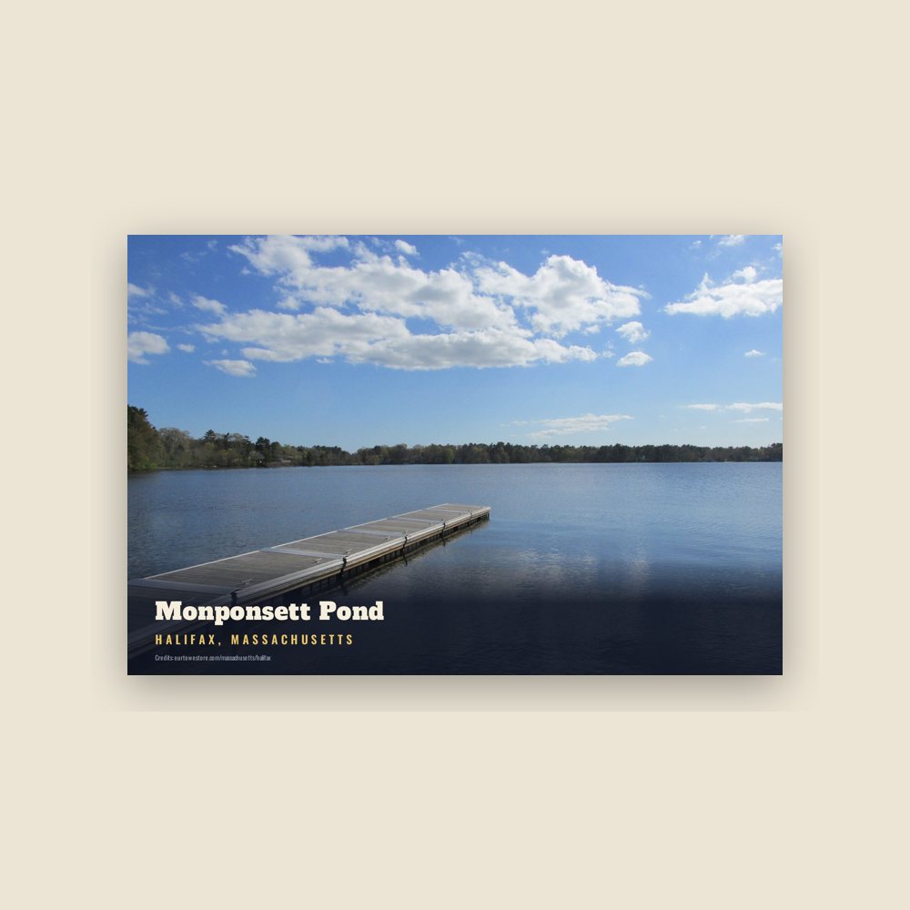 Halifax Monponsett Pond Postcard