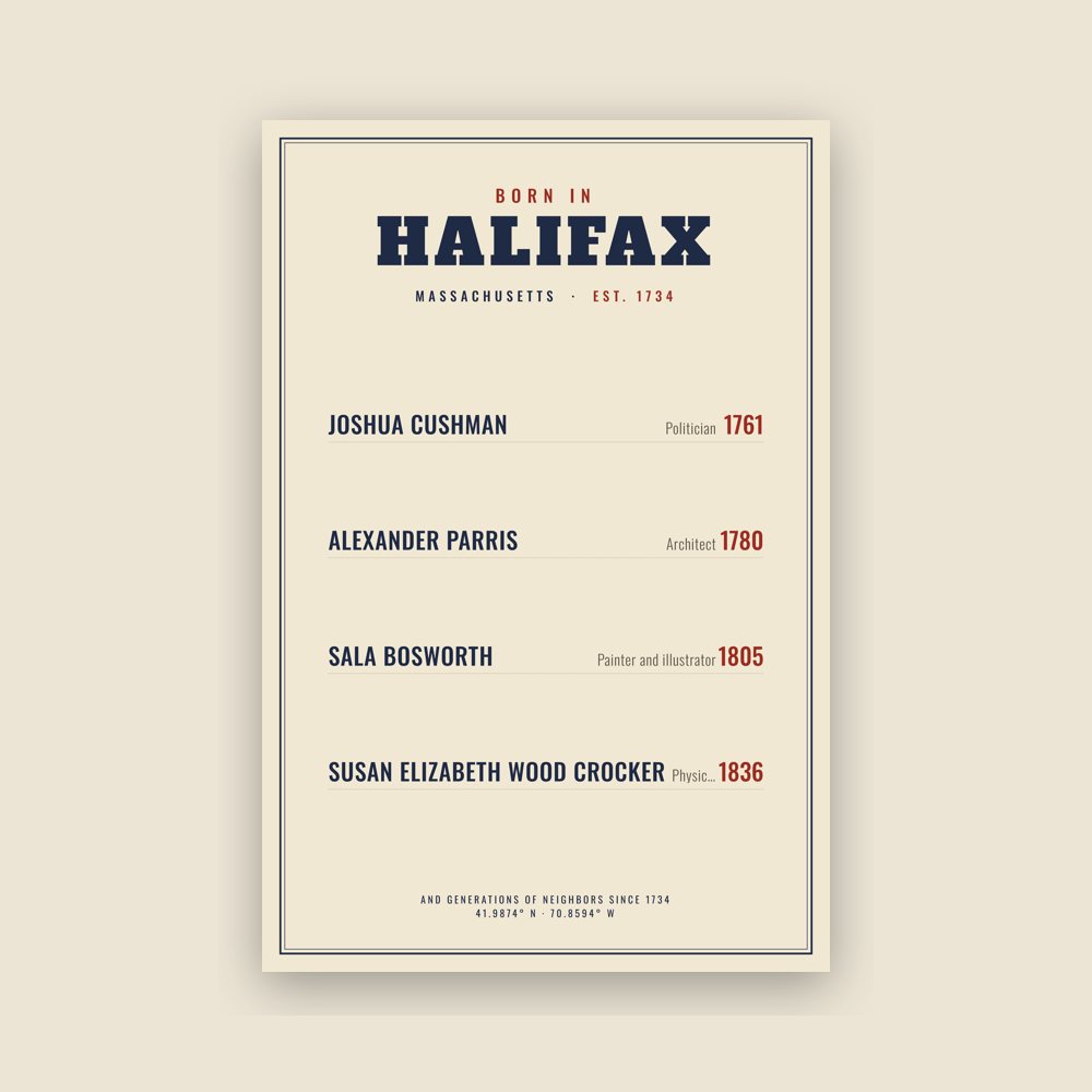Halifax “Born In” Poster