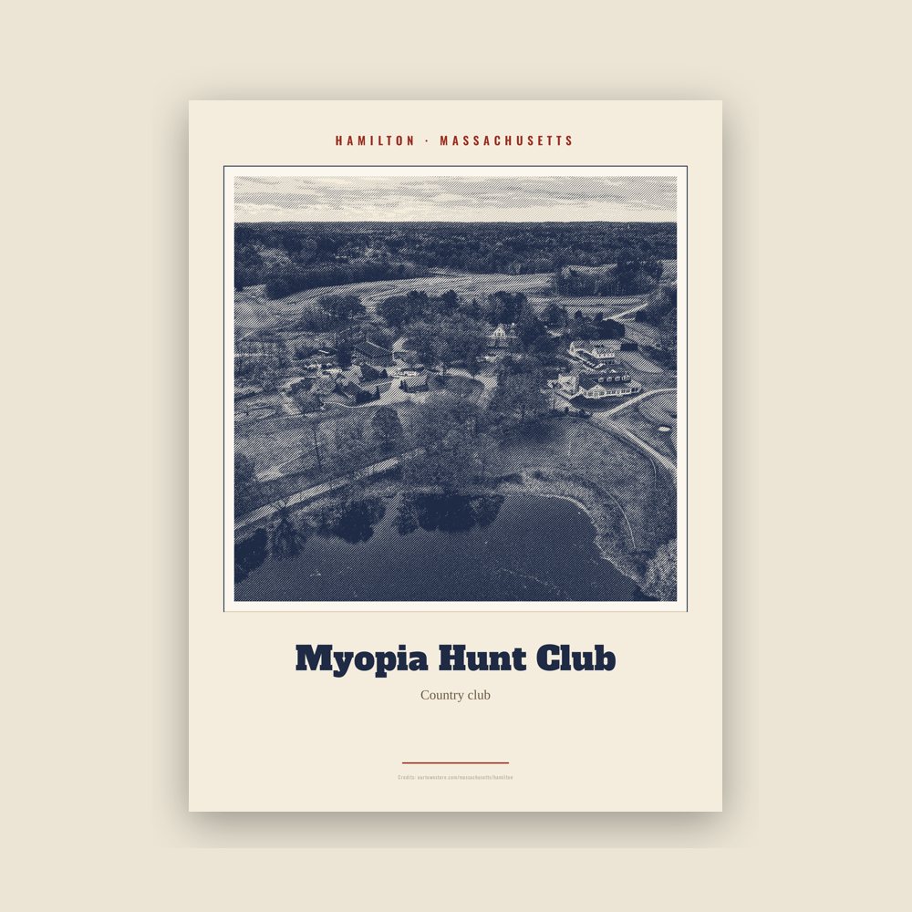 Hamilton Myopia Hunt Club Landmark Print