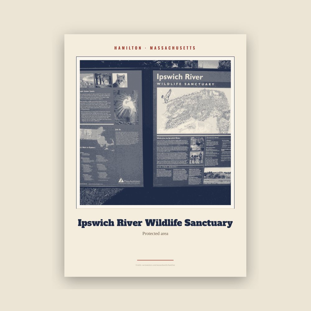 Hamilton Ipswich River Wildlife Sanctuary Landmark Print