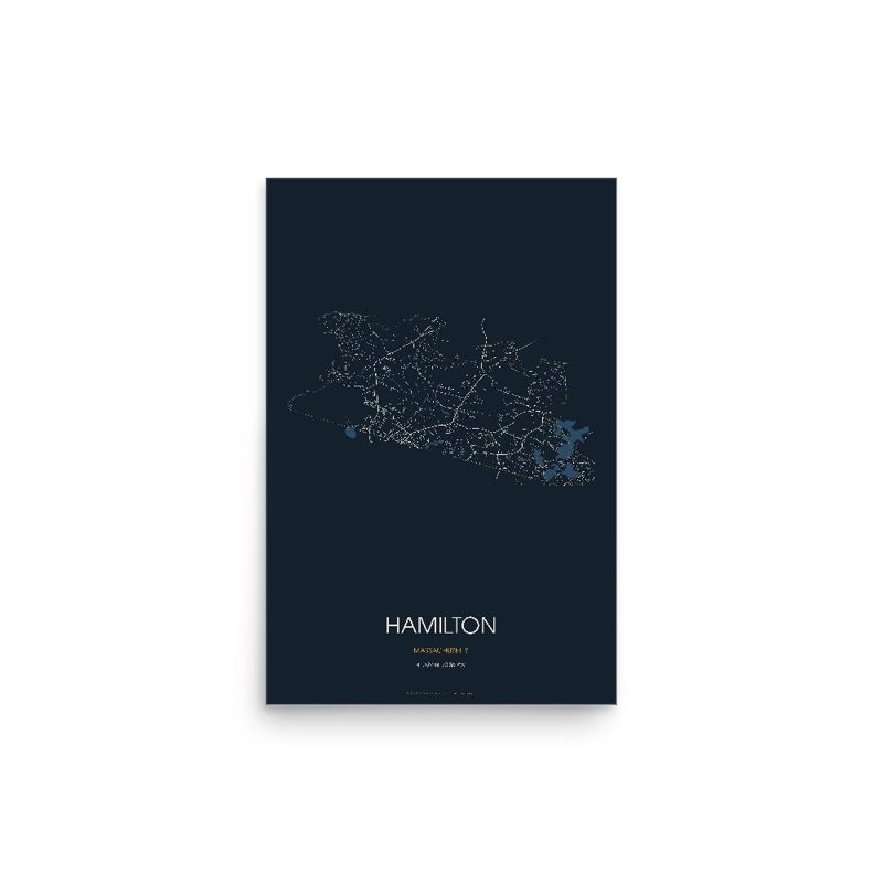 Hamilton Street Map Poster · Midnight
