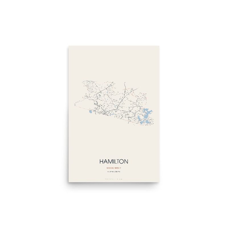 Hamilton Street Map Poster · Linen