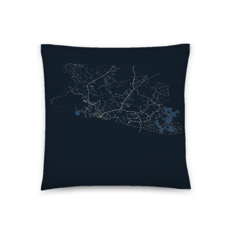 Hamilton Map Throw Pillow