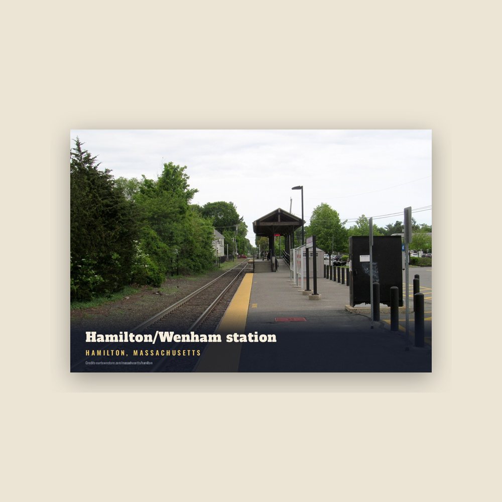 Hamilton Hamilton/Wenham station Postcard