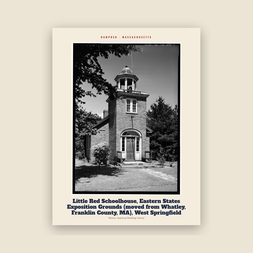 Hampden Little Red Schoolhouse, Eastern States Exposition Grounds (moved from Whatley, Franklin County, MA), West Springfield Archive Print