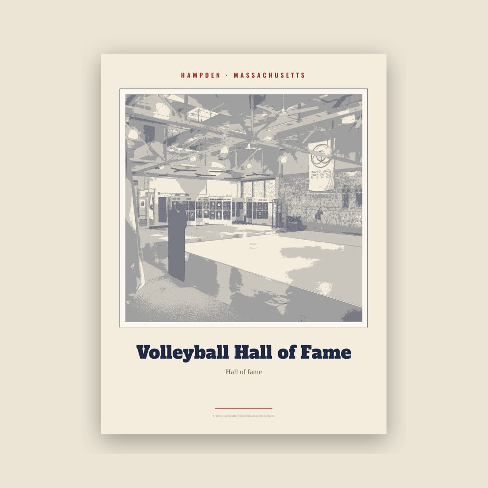 Hampden Volleyball Hall of Fame Landmark Print
