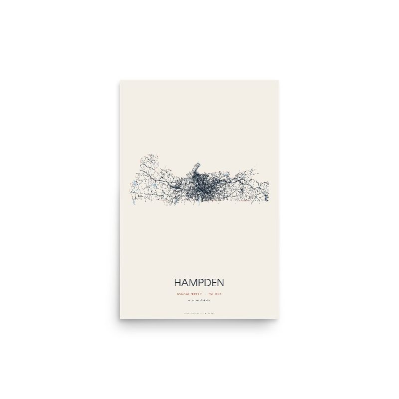 Hampden Street Map Poster · Linen