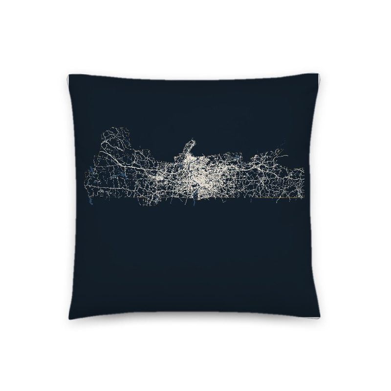 Hampden Map Throw Pillow