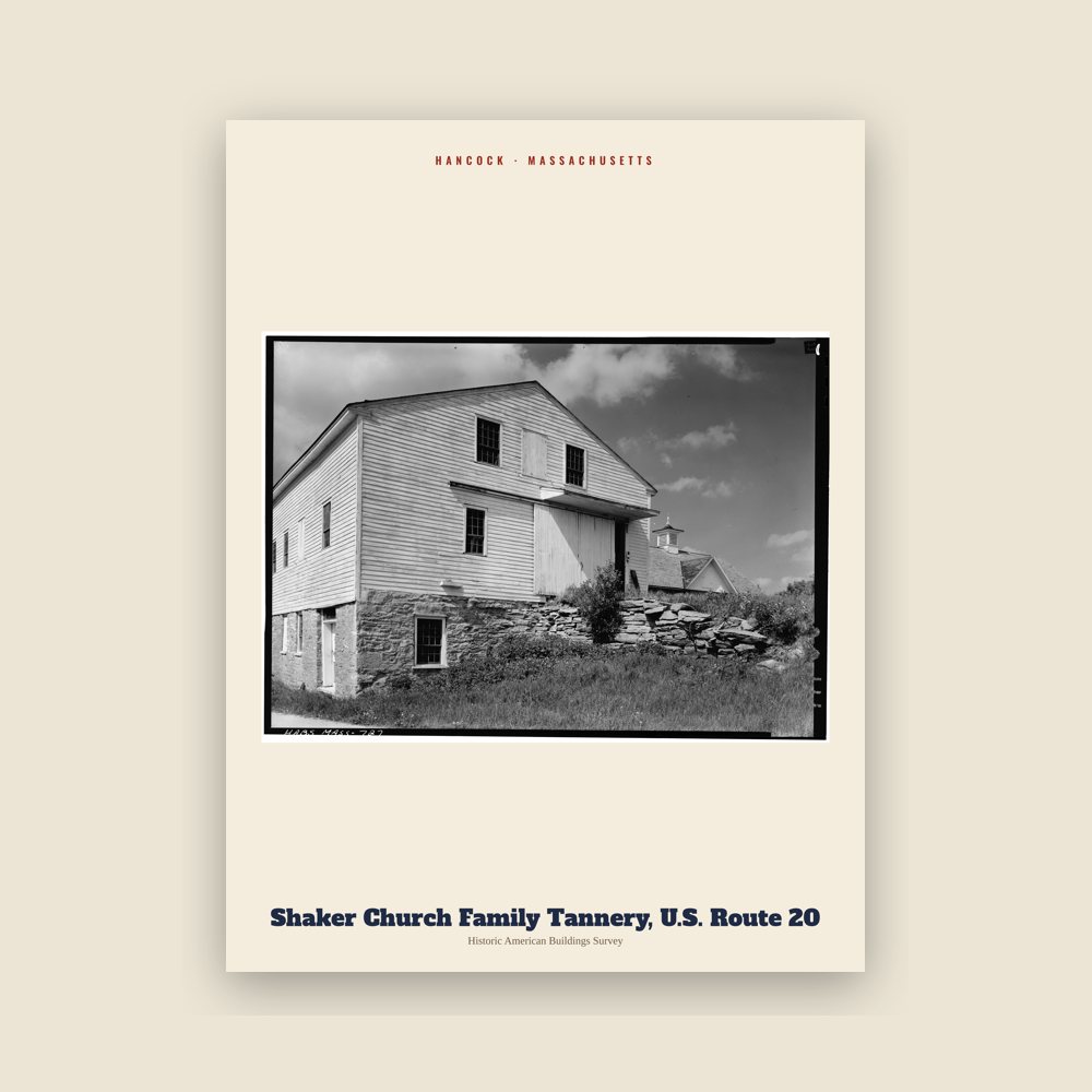 Hancock Shaker Church Family Tannery, U.S. Route 20 Archive Print