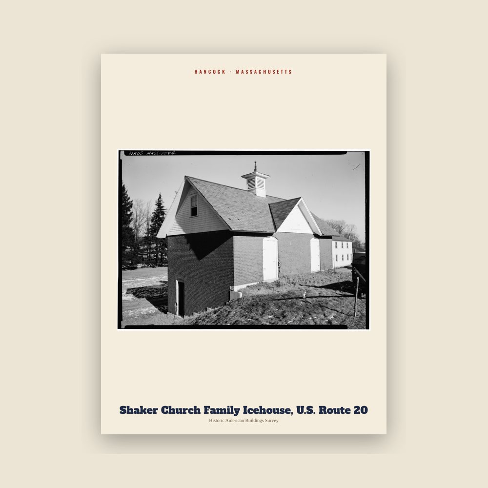 Hancock Shaker Church Family Icehouse, U.S. Route 20 Archive Print
