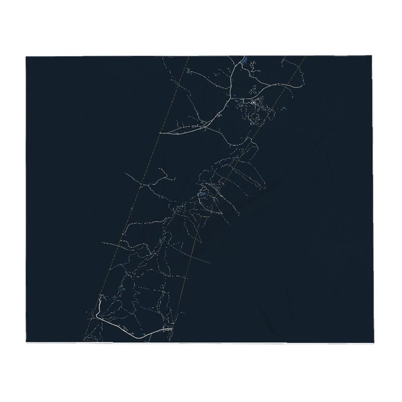 Hancock Street Map Throw Blanket