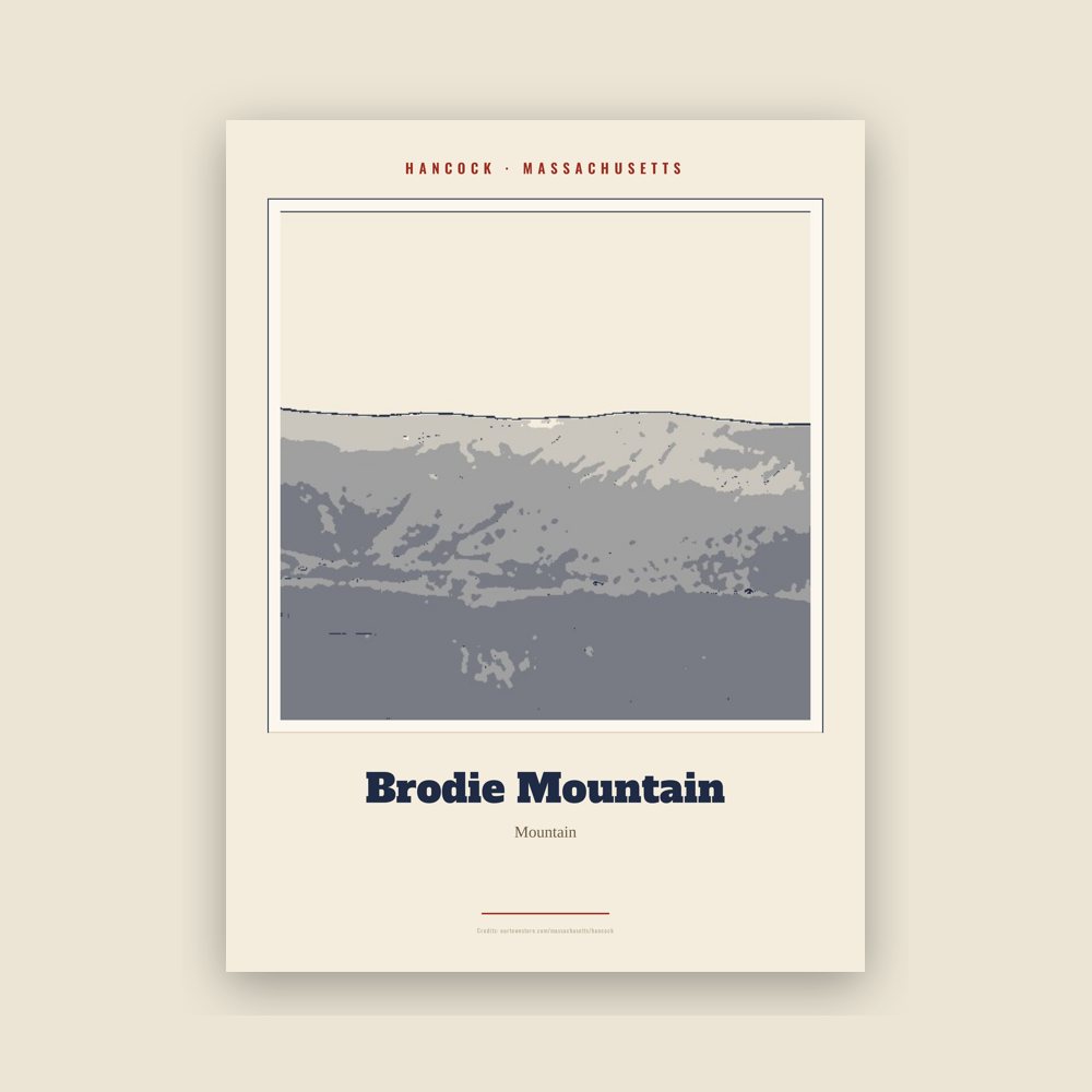 Hancock Brodie Mountain Landmark Print