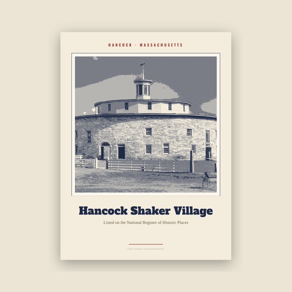 Hancock Hancock Shaker Village Landmark Print