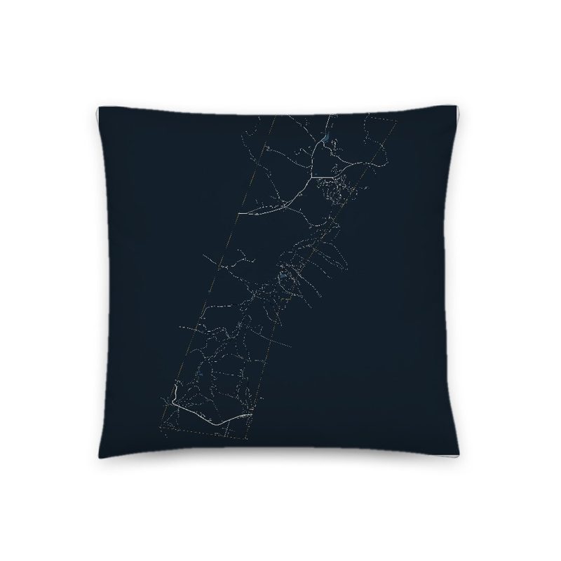 Hancock Map Throw Pillow