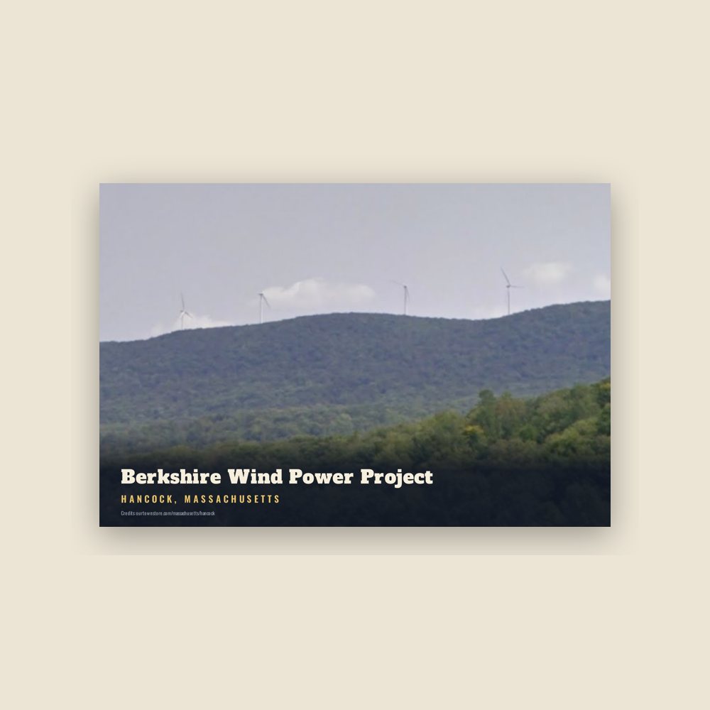 Hancock Berkshire Wind Power Project Postcard