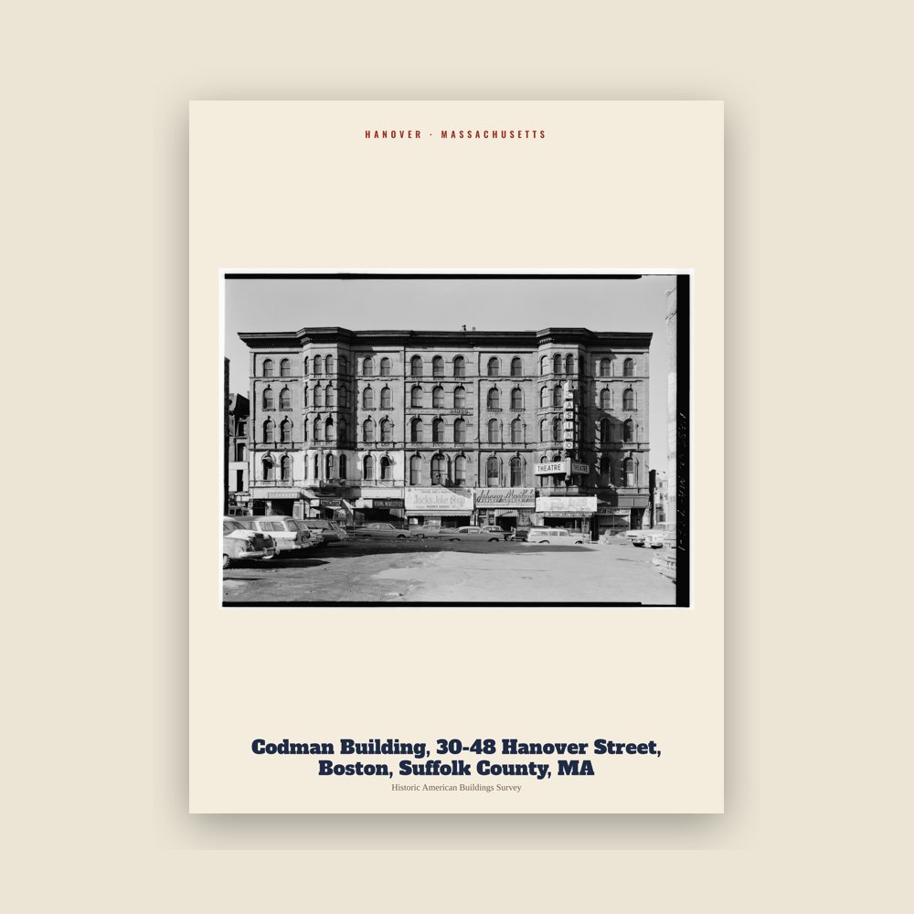 Hanover Codman Building, 30-48 Hanover Street, Boston, Suffolk County, MA Archive Print