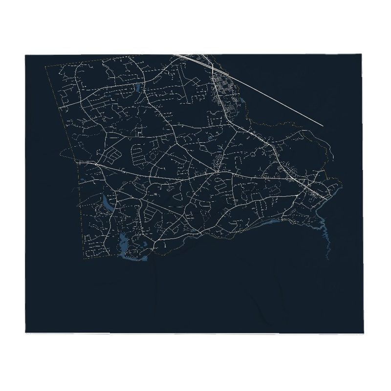Hanover Street Map Throw Blanket