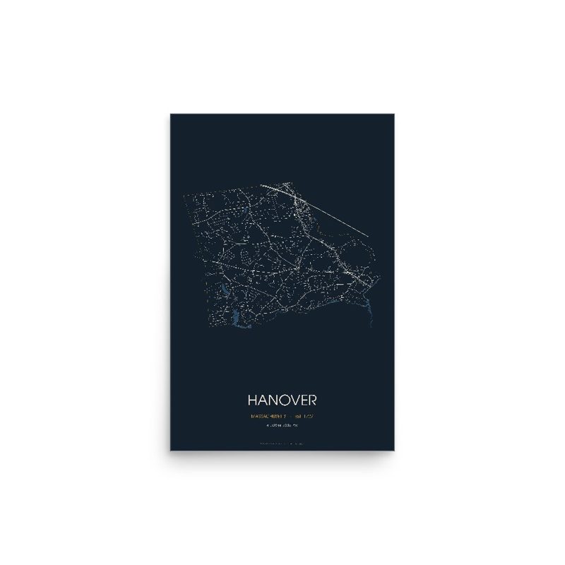 Hanover Street Map Poster · Midnight