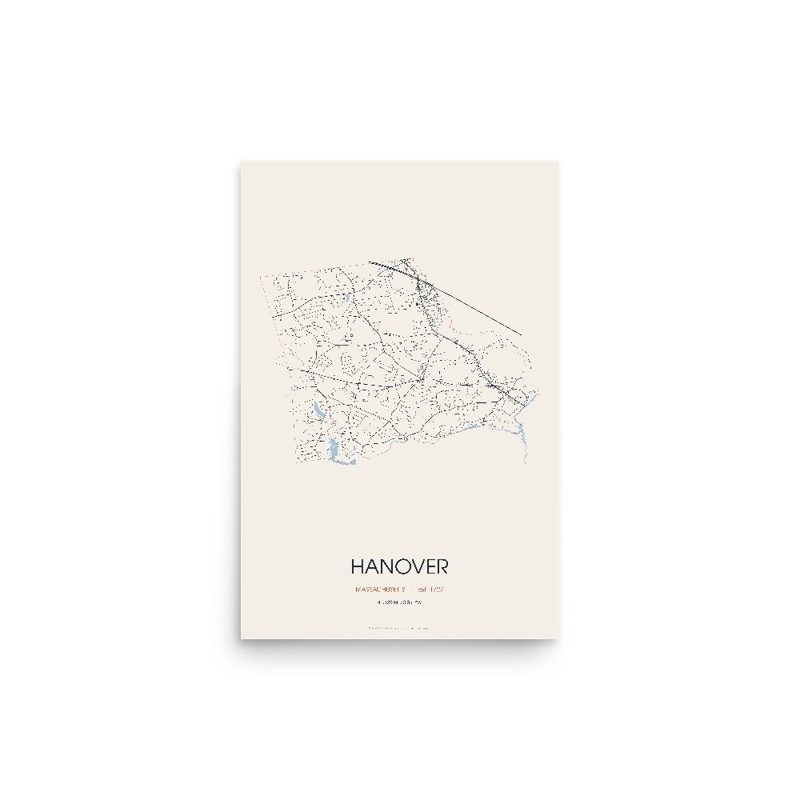 Hanover Street Map Poster · Linen