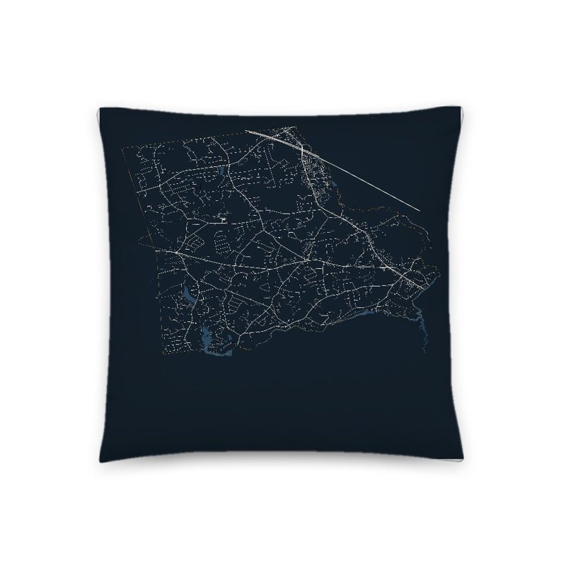 Hanover Map Throw Pillow
