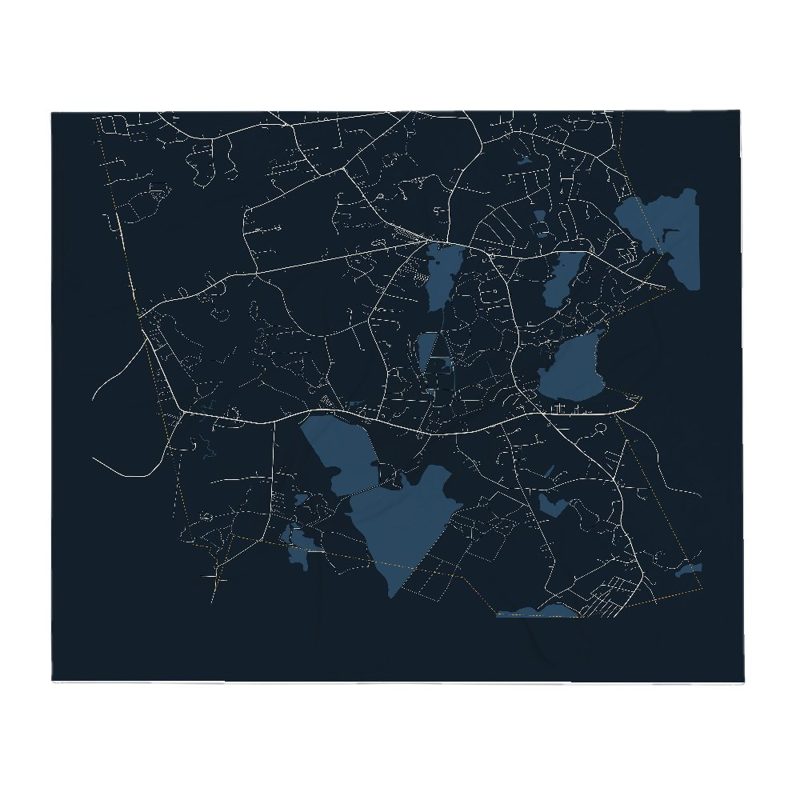 Hanson Street Map Throw Blanket