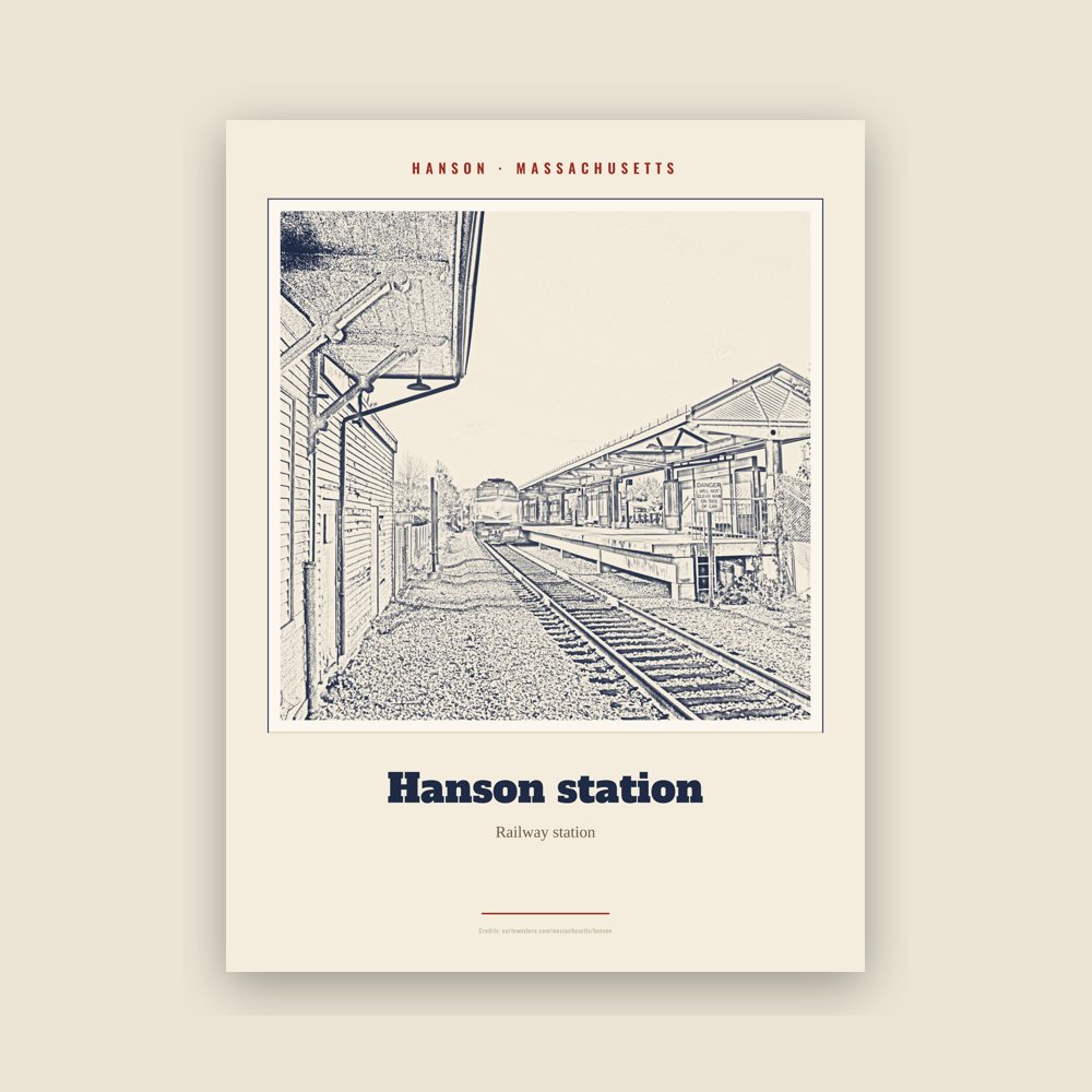 Hanson Hanson station Landmark Print