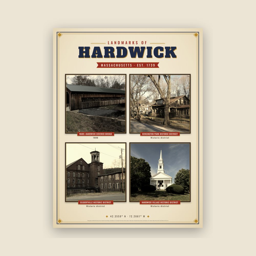 Hardwick Landmarks Photo Poster