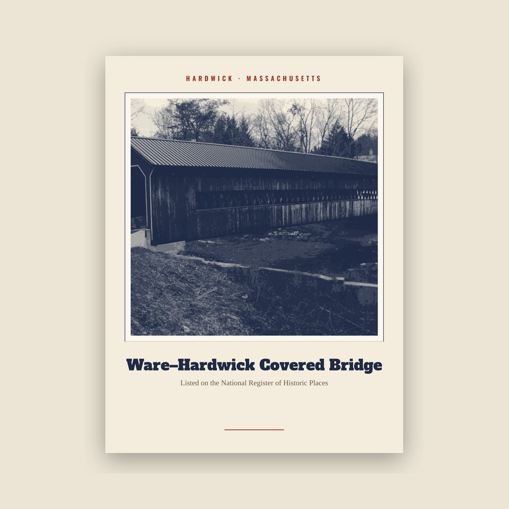 Hardwick Ware–Hardwick Covered Bridge Landmark Print