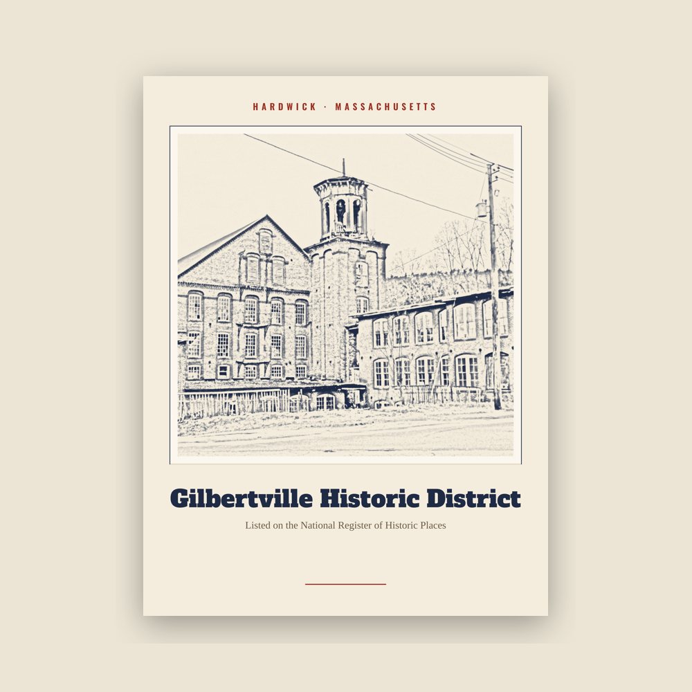 Hardwick Gilbertville Historic District Landmark Print