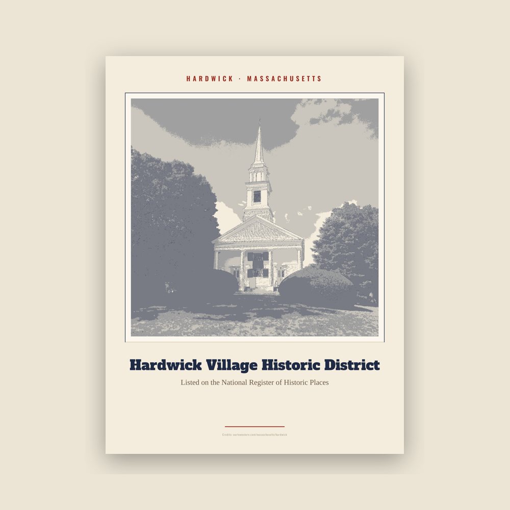 Hardwick Hardwick Village Historic District Landmark Print