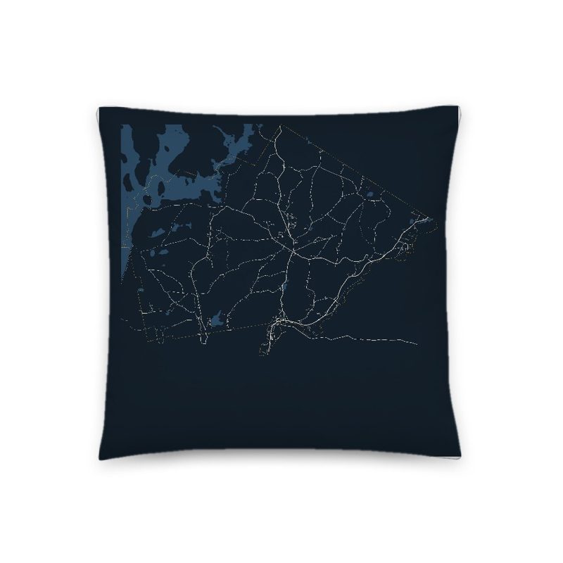 Hardwick Map Throw Pillow