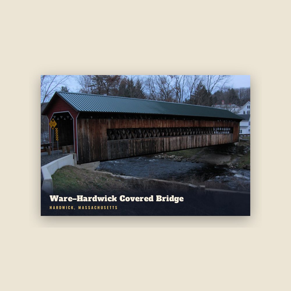 Hardwick Ware–Hardwick Covered Bridge Postcard