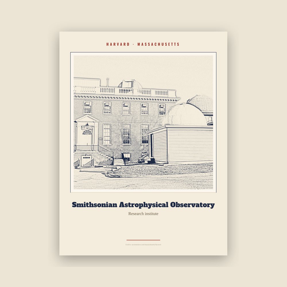 Harvard Smithsonian Astrophysical Observatory Landmark Print