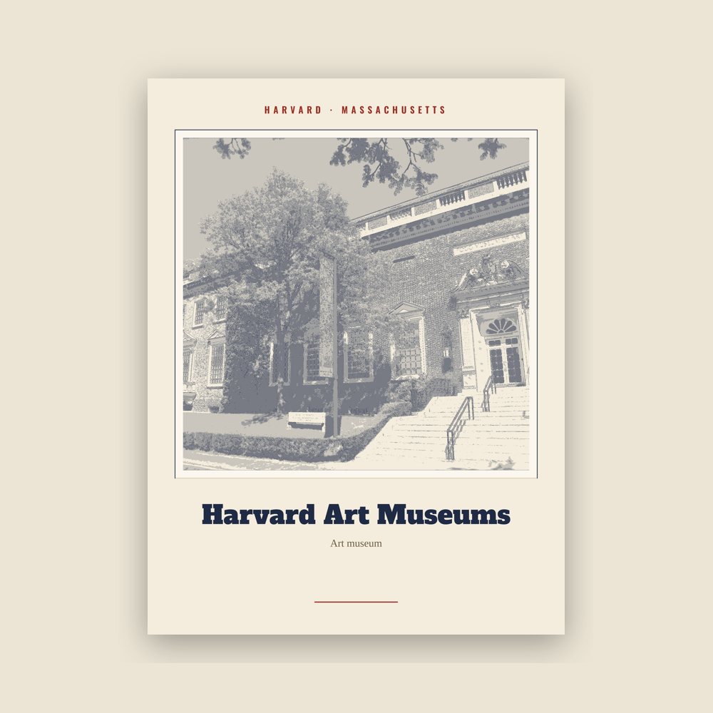 Harvard Harvard Art Museums Landmark Print