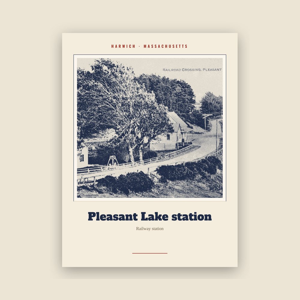 Harwich Pleasant Lake station Landmark Print
