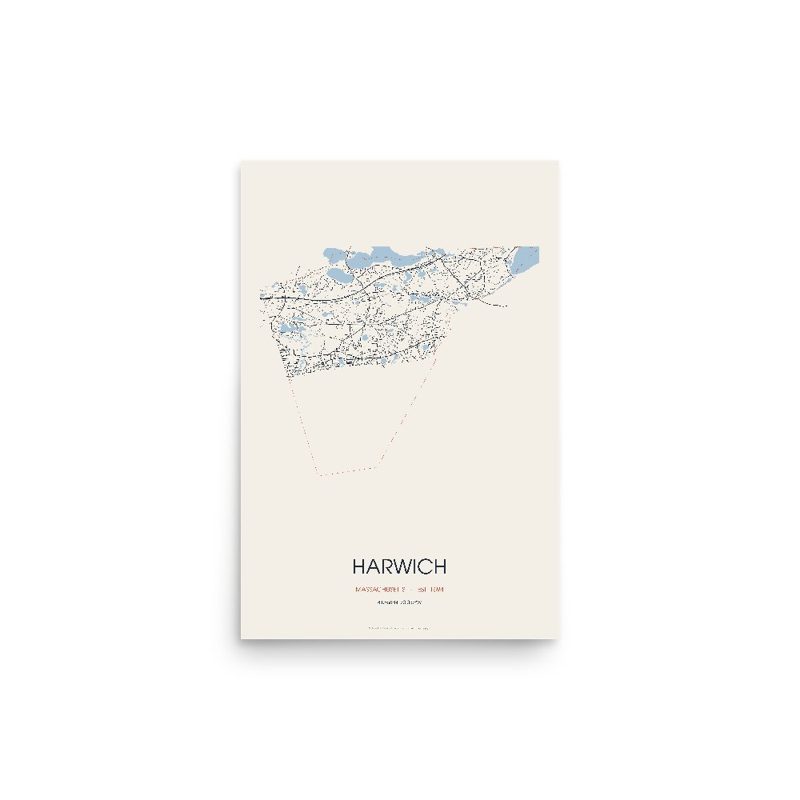 Harwich Street Map Poster · Linen