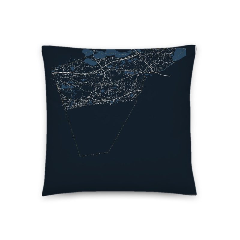 Harwich Map Throw Pillow