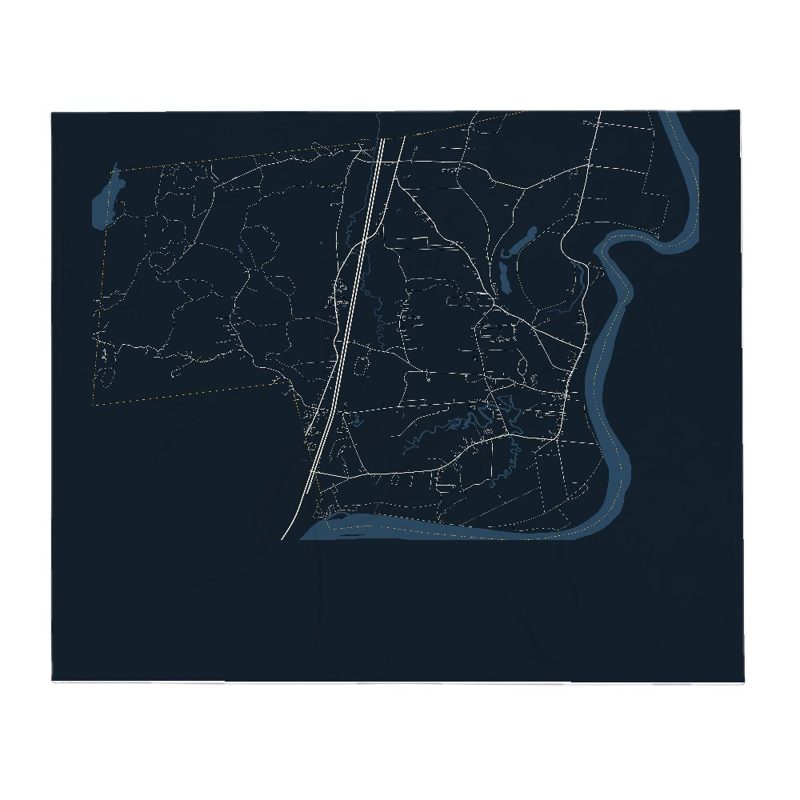 Hatfield Street Map Throw Blanket