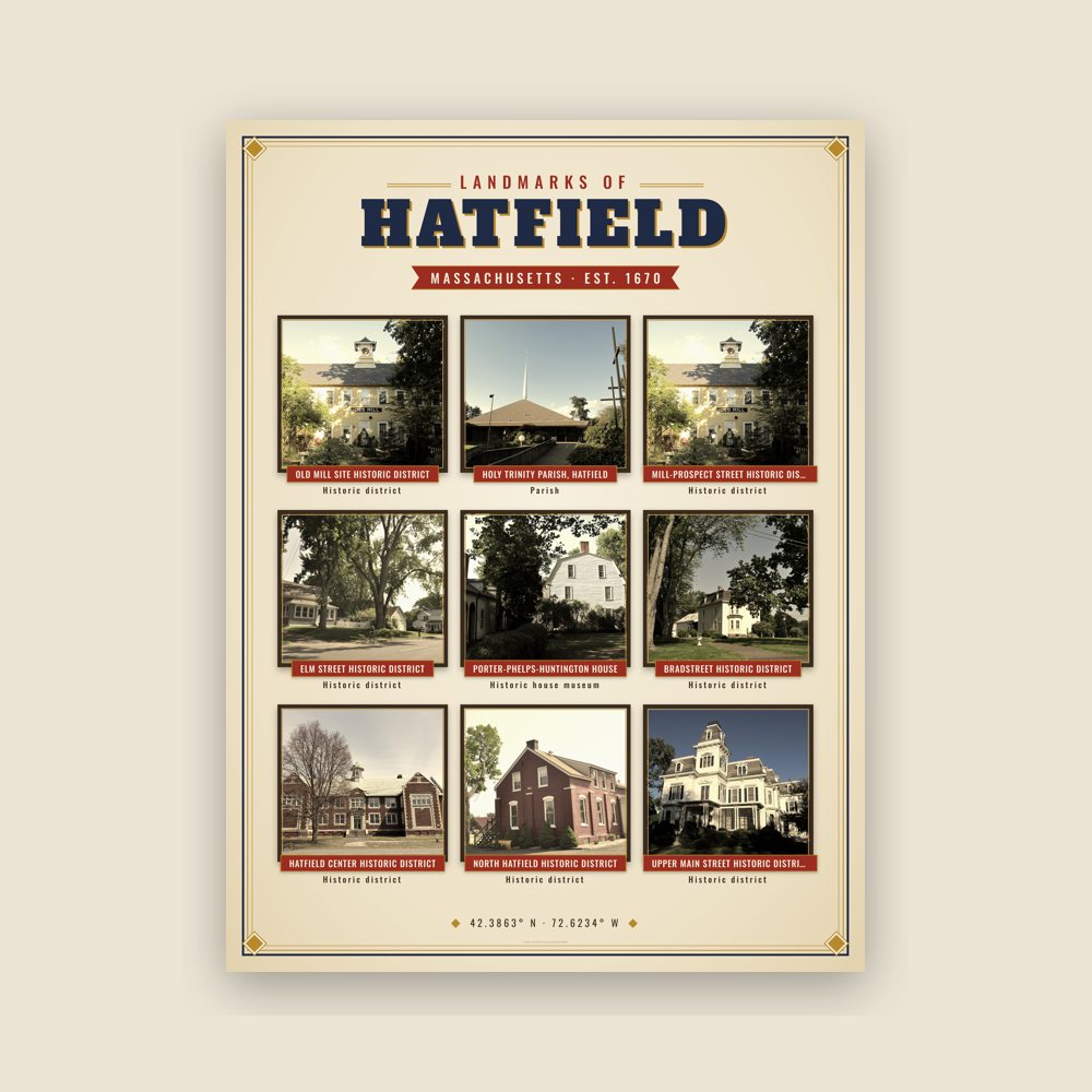Hatfield Landmarks Photo Poster