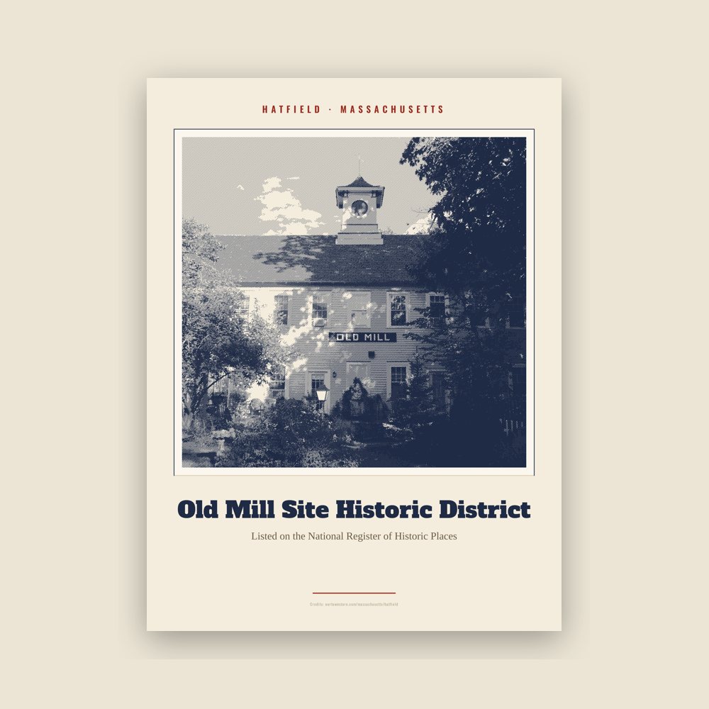 Hatfield Old Mill Site Historic District Landmark Print