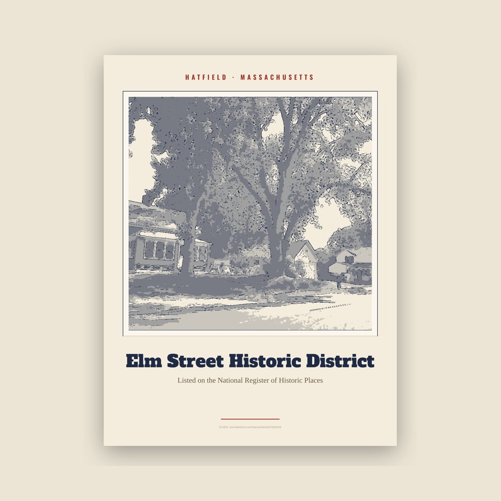Hatfield Elm Street Historic District Landmark Print