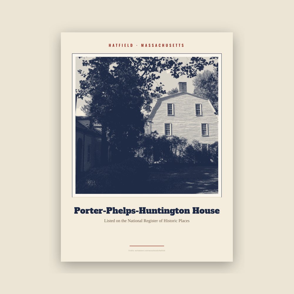 Hatfield Porter-Phelps-Huntington House Landmark Print