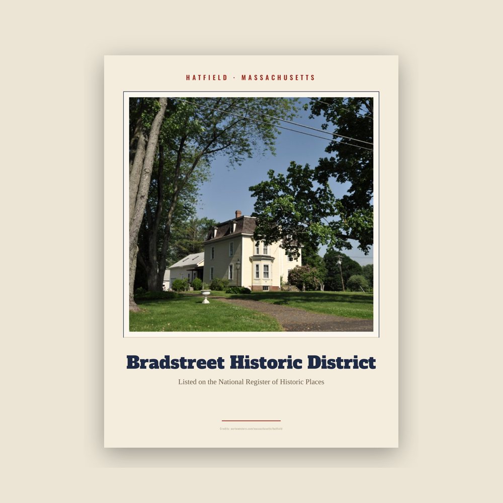 Hatfield Bradstreet Historic District Landmark Print