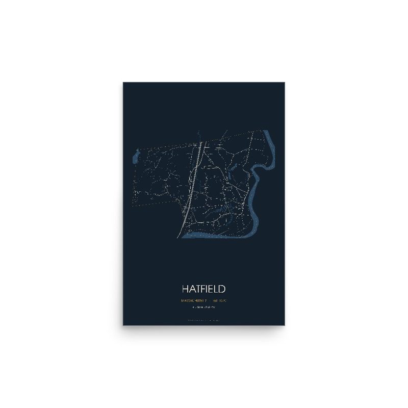 Hatfield Street Map Poster · Midnight